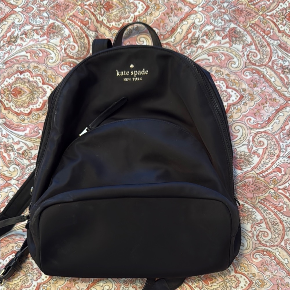 Kate Spade Black Backpack Sleek Design Everyday Use